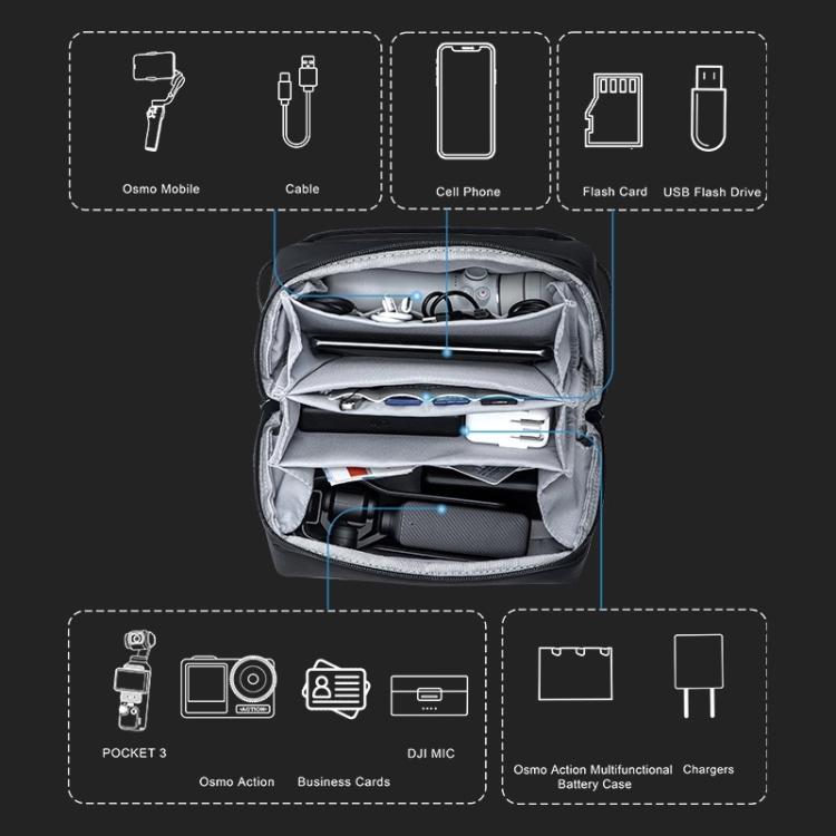 STARTRC Multifunctional Photography Storage Pack Data Camera Digital Bag with Shoulder Strap  - Black