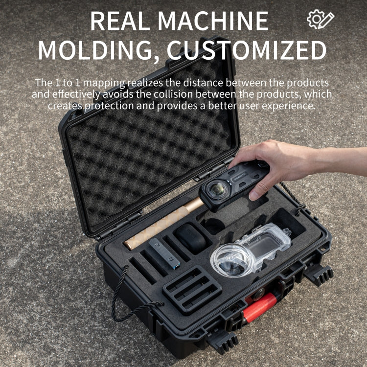 For Insta360 X4 STARTRC Waterproof EVA ABS Dual-layer Suitcase Storage Box  - Black