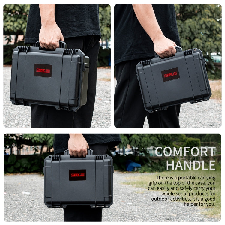 For Insta360 X4 STARTRC Waterproof EVA ABS Dual-layer Suitcase Storage Box  - Black