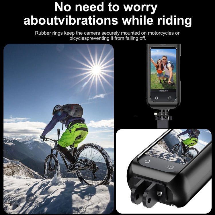 For Insta360 X4 Aluminum Alloy Metal Protective Cage Housing Frame  - Black
