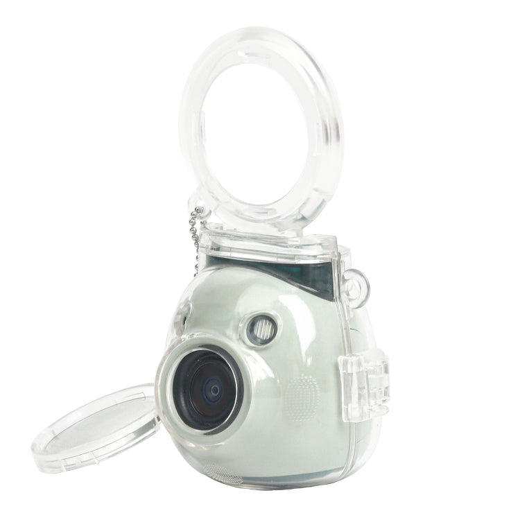 For FUJIFILM Instax PAL Crystal Hard Case Camera Bag with Shoulder Strap  - Transparent