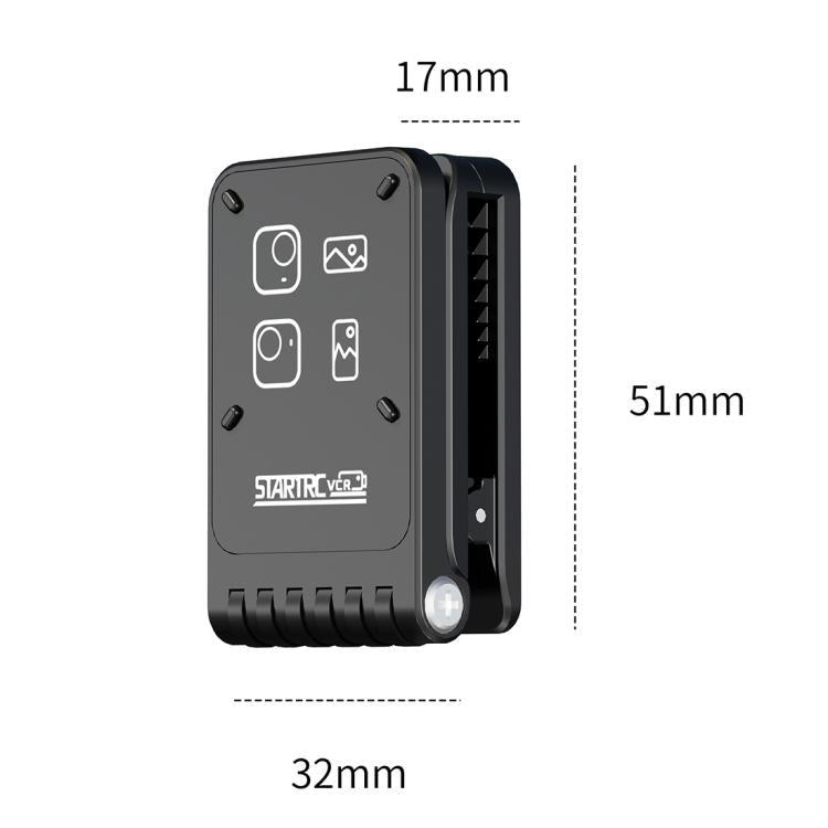 For Insta360 GO Ultra STARTRC Magnetic Clip Mount Multi-Angle Hands-Free POV Clip  - Black