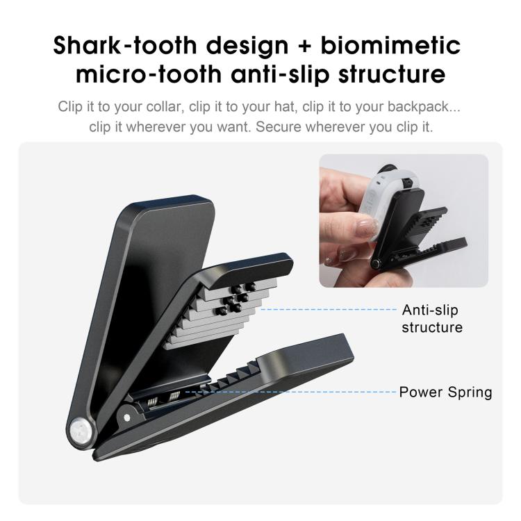 For Insta360 GO Ultra STARTRC Magnetic Clip Mount Multi-Angle Hands-Free POV Clip  - Black