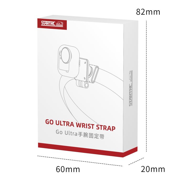 For Insta360 GO Ultra STARTRC Quick Release Fixed Adapter Mount Wristband  - Black