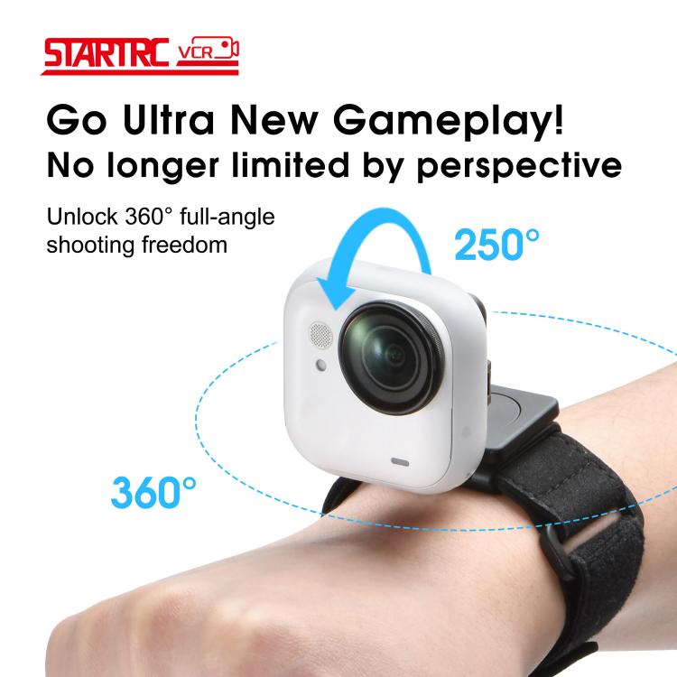 For Insta360 GO Ultra STARTRC Quick Release Fixed Adapter Mount Wristband  - Black