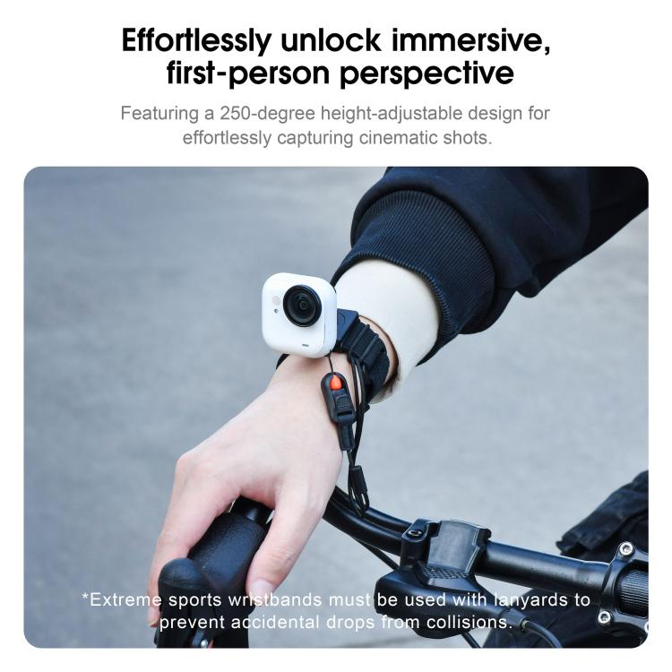 For Insta360 GO Ultra STARTRC Quick Release Fixed Adapter Mount Wristband  - Black