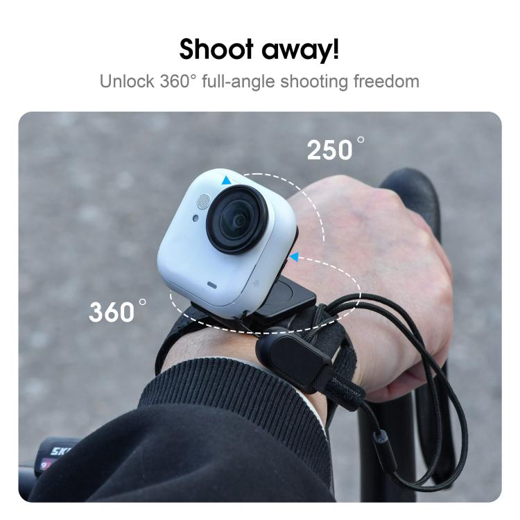 For Insta360 GO Ultra STARTRC Quick Release Fixed Adapter Mount Wristband  - Black