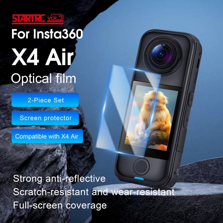 For Insta360 X4 Air STARTRC 2pcs HD Tempered Glass Film  - Transparent