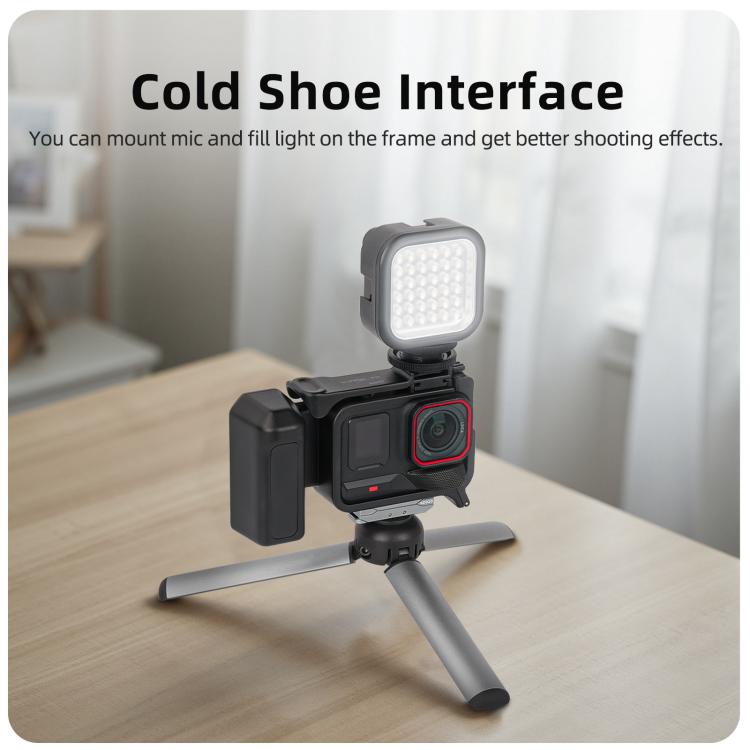 Sunnylife Street Photography Handle Ergonomic Hand Grip Quick Release Shutter Handle for Insta360 Ace Pro 2 / 1  - Black