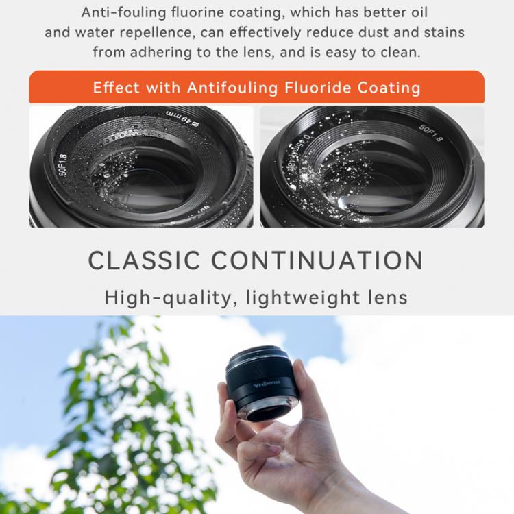 YONGNUO YN50mm F1.8S DA DSM II APS-C Frame Prime Lens for Sony E-mount Mirrorless Cameras  - Black