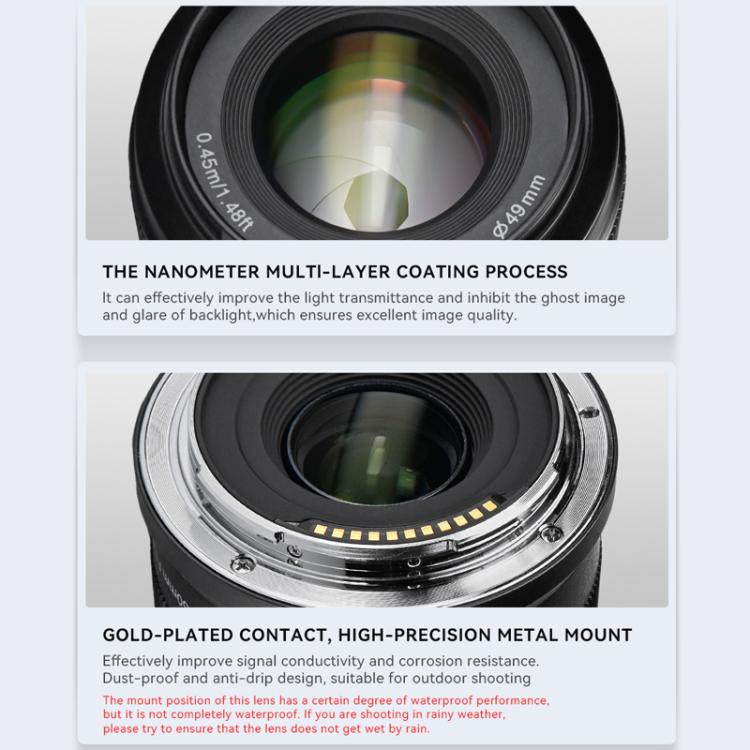 YONGNUO YN50mm F1.8Z DA DSM APS-C Frame Auto Focus Lens for Nikon Z-mount Mirrorless Cameras  - Black
