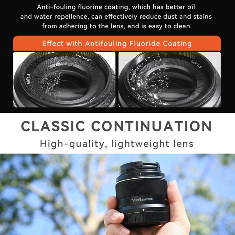 YONGNUO YN50mm F1.8Z DA DSM APS-C Frame Auto Focus Lens for Nikon Z-mount Mirrorless Cameras  - Black