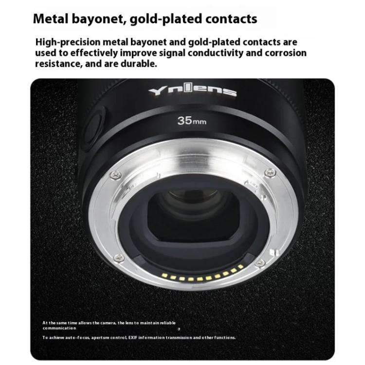 YONGNUO YN35mm F2S DF DSM Wide-Angle Prime Lens for Sony E-mount Full-frame  - Black