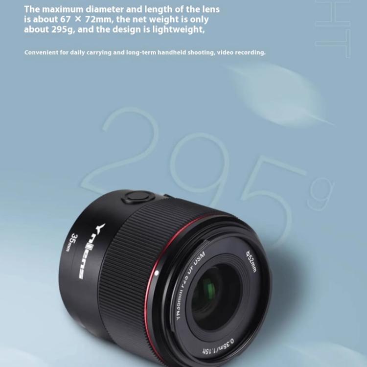 YONGNUO YN35mm F2S DF DSM Wide-Angle Prime Lens for Sony E-mount Full-frame  - Black