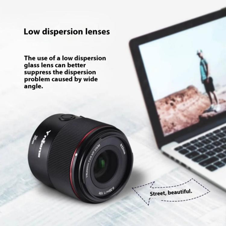 YONGNUO YN35mm F2S DF DSM Wide-Angle Prime Lens for Sony E-mount Full-frame  - Black