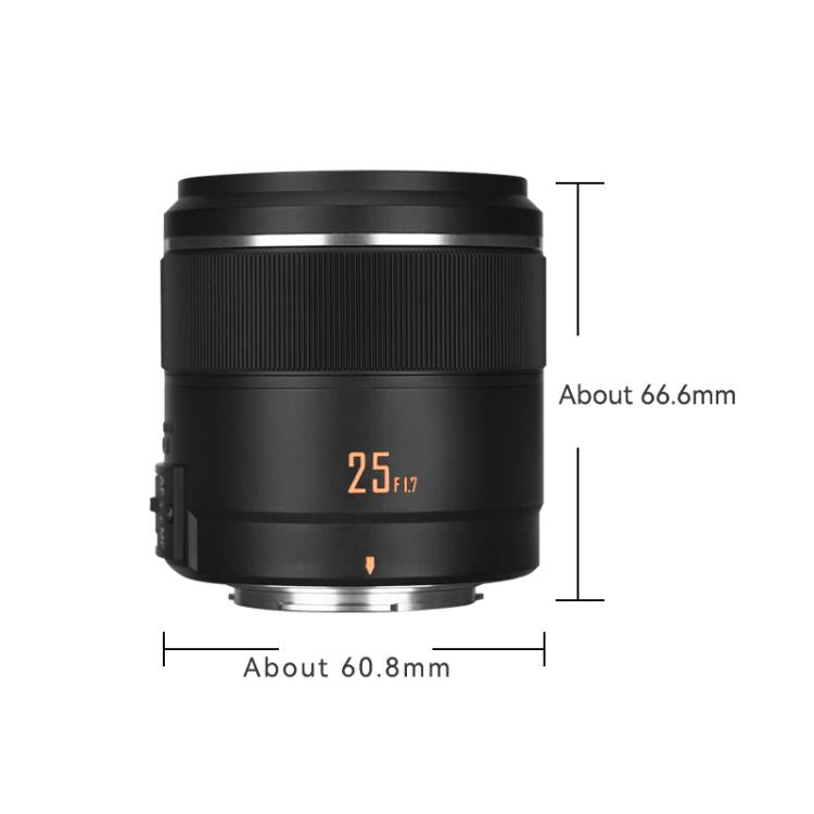 YONGNUO YN25mm F1.7M STM M4/3 Mount Lens for Panasonic / Olympus  - Black