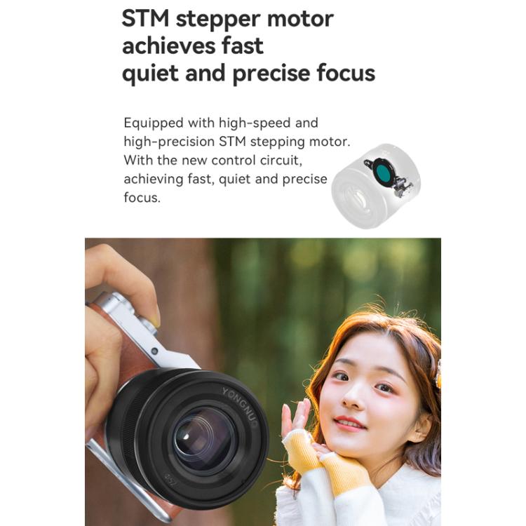 YONGNUO YN25mm F1.7M STM M4/3 Mount Lens for Panasonic / Olympus  - Black