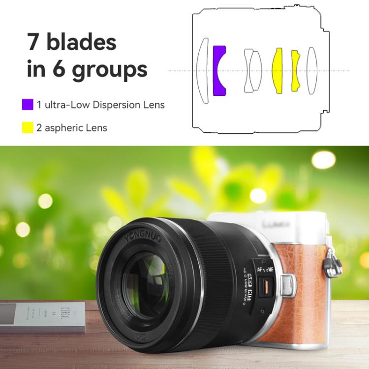 YONGNUO YN25mm F1.7M STM M4/3 Mount Lens for Panasonic / Olympus  - Black