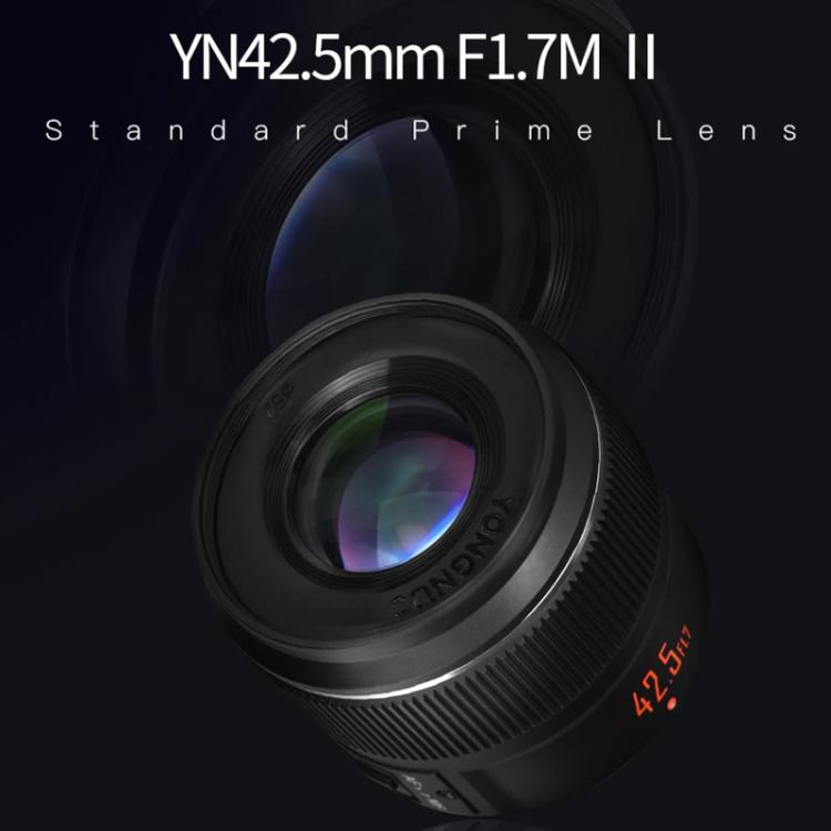 YONGNUO YN42.5mm F1.7M II M4/3 Mount Standard Fixed Focal Lens  - Black