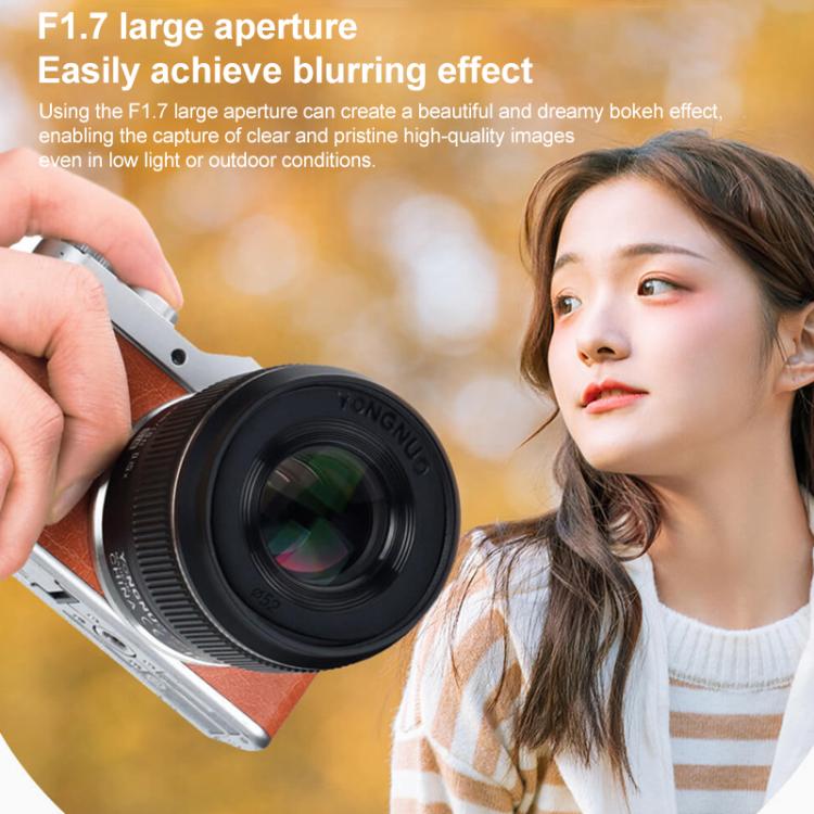 YONGNUO YN42.5mm F1.7M II M4/3 Mount Standard Fixed Focal Lens  - Black