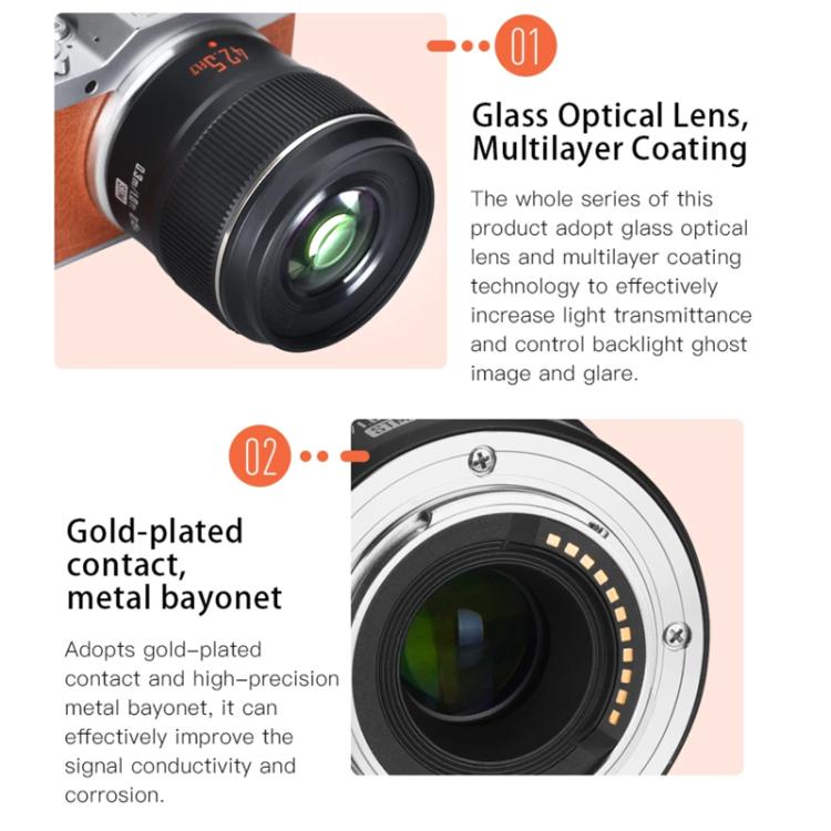 YONGNUO YN42.5mm F1.7M II M4/3 Mount Standard Fixed Focal Lens  - Black