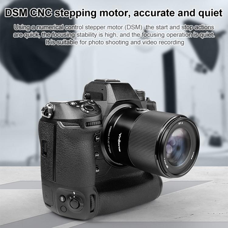 YONGNUO YN50mm F1.8Z DF DSM Full Frame Auto Focus Standard Prime Lens for Nikon Z-mount Mirrorless Cameras  - Black