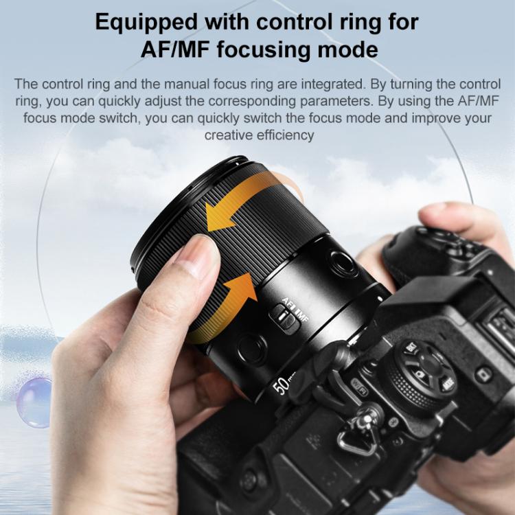 YONGNUO YN50mm F1.8Z DF DSM Full Frame Auto Focus Standard Prime Lens for Nikon Z-mount Mirrorless Cameras  - Black