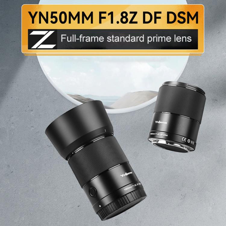 YONGNUO YN50mm F1.8Z DF DSM Full Frame Auto Focus Standard Prime Lens for Nikon Z-mount Mirrorless Cameras  - Black