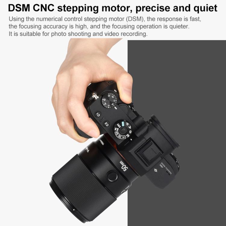 YONGNUO YN50mm F1.8S DF DSM Full Frame Auto Focus Standard Prime Lens for Sony E-mount Mirrorless Cameras  - Black