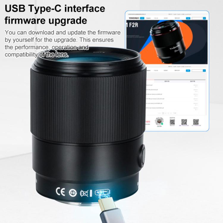 YONGNUO YN50mm F1.8S DF DSM Full Frame Auto Focus Standard Prime Lens for Sony E-mount Mirrorless Cameras  - Black