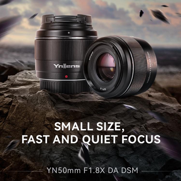 YONGNUO YN50mm F1.8X DA DSM APS-C Frame Standard Prime Lens for FUJIFILM X-mount Mirrorless Cameras  - Black