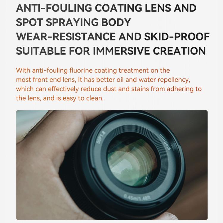 YONGNUO YN50mm F1.8X DA DSM APS-C Frame Standard Prime Lens for FUJIFILM X-mount Mirrorless Cameras  - Black