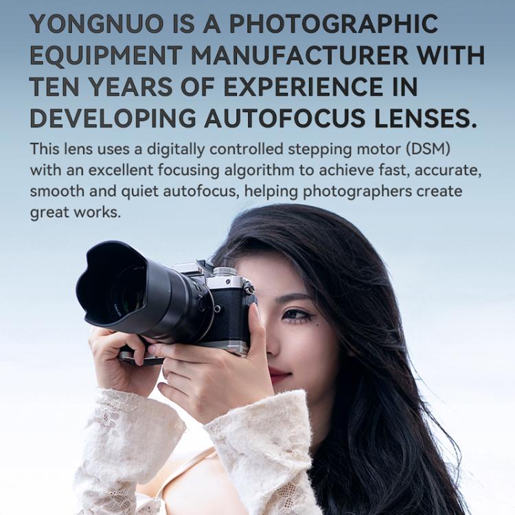 YONGNUO YN56mm F1.4Z DA DSM WL Pro APS-C Frame Lens with Remote Control for Nikon Z-mount  - Black