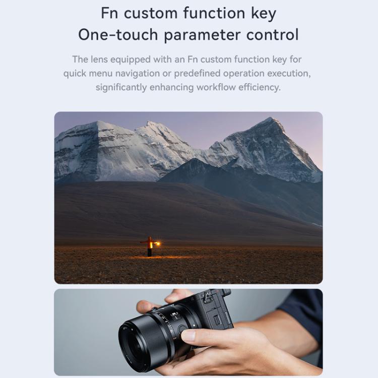 YONGNUO YN56mm F1.4S DA DSM WL Pro APS-C Frame Lens with Remote Control for Sony E-mount  - Black