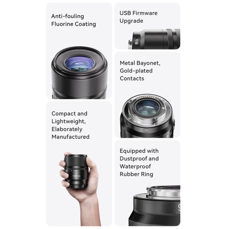 YONGNUO YN56mm F1.4S DA DSM WL Pro APS-C Frame Lens with Remote Control for Sony E-mount  - Black