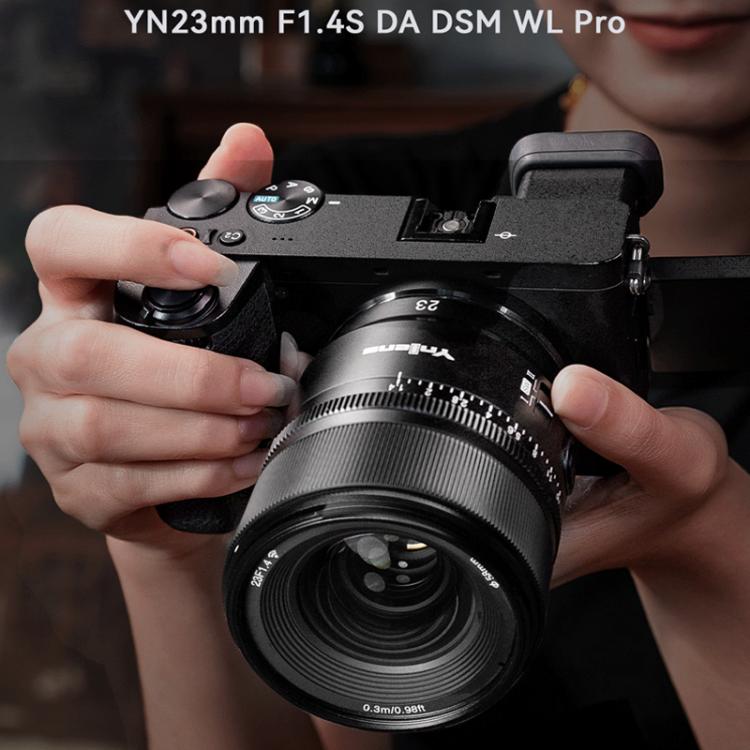 YONGNUO YN23mm F1.4S DA DSM WL Pro APS-C Frame Lens with Remote Control for Sony E-mount  - Black