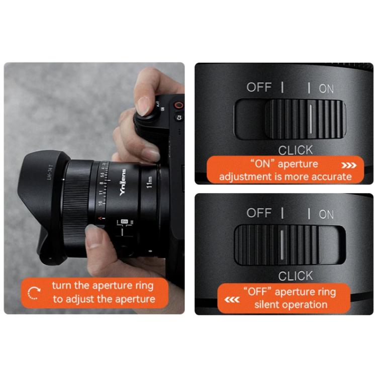 YONGNUO YN11mm F1.8S DA DSM WL APS-C Frame Ultra Wide Angle Lens with Remote Control for Sony E-mount  - Black