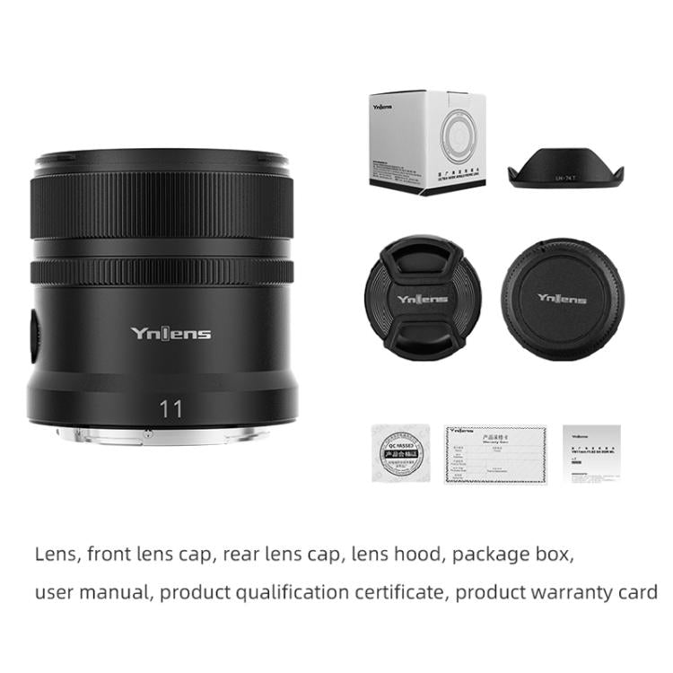 YONGNUO YN11mm F1.8Z DA DSM WL APS-C Frame Ultra Wide Angle Lens with Remote Control for Nikon Z-mount  - Black