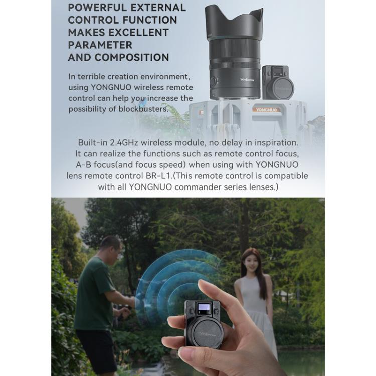 YONGNUO YN33mm F1.4Z DA DSM WL Pro APS-C Frame Lens with Remote Control for Nikon Z-mount  - Black