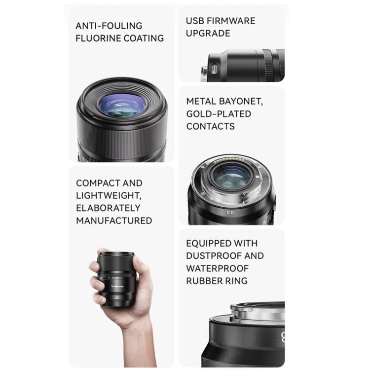 YONGNUO YN33mm F1.4S DA DSM WL Pro APS-C Frame Lens with Remote Control for Sony E-mount  - Black