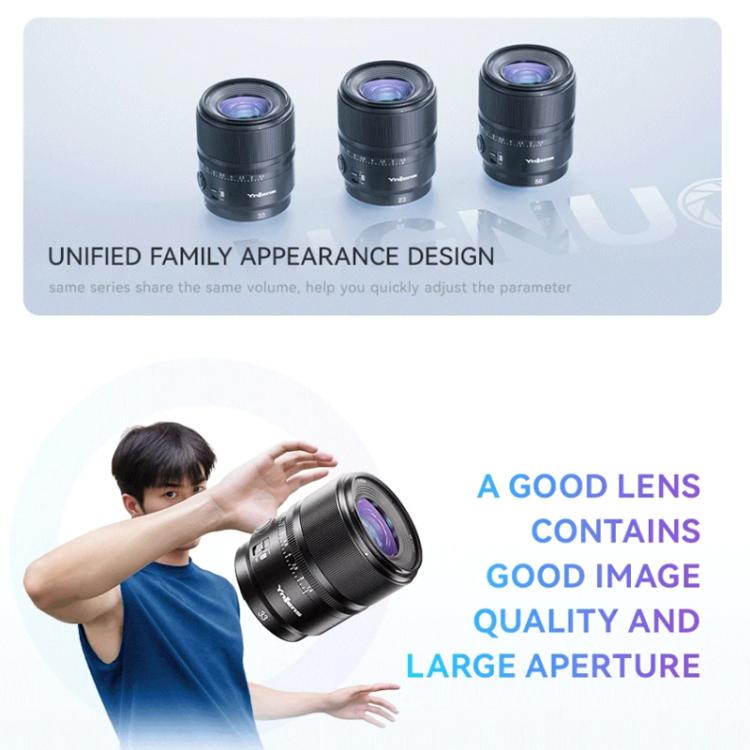 YONGNUO YN33mm F1.4S DA DSM WL Pro APS-C Frame Lens with Remote Control for Sony E-mount  - Black