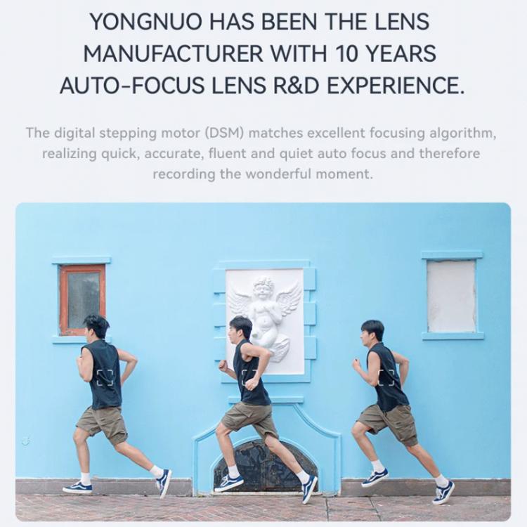 YONGNUO YN33mm F1.4S DA DSM WL Pro APS-C Frame Lens with Remote Control for Sony E-mount  - Black