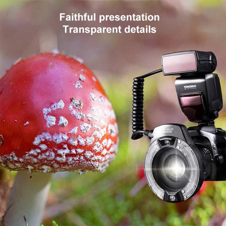 YONGNUO YN14EX II TTL HSS Macro Ringlight Flash for Dental Photography & Macro Shooting For Canon  - Black