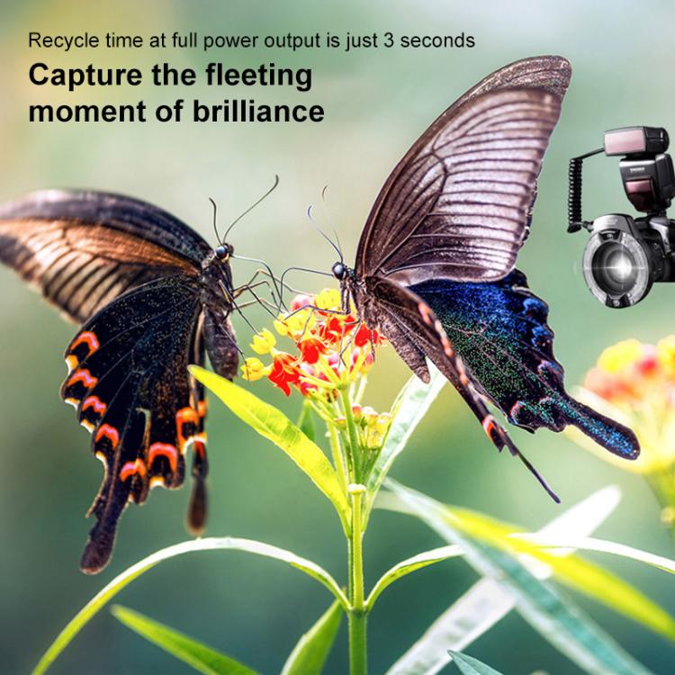 YONGNUO YN14EX II TTL HSS Macro Ringlight Flash for Dental Photography & Macro Shooting For Canon  - Black