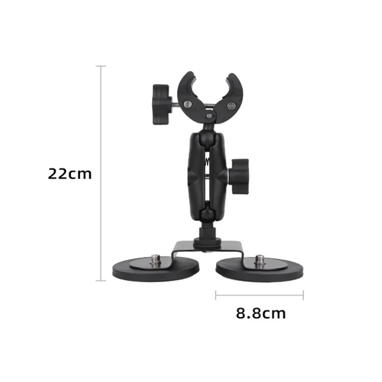 Dual-Leg Magnetic Base Crab Clamp Fixed Mount Holder for GoPro and Other Action Cameras  - Black