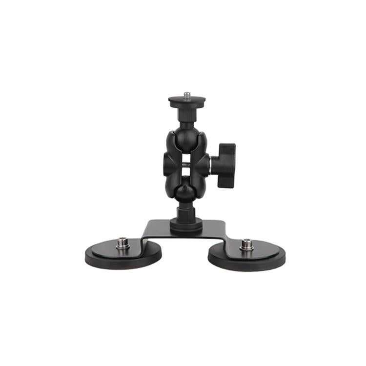 Dual-Leg Magnetic Base 1/4 Screw Fixed Mount Holder for GoPro and Other Action Cameras  - Black