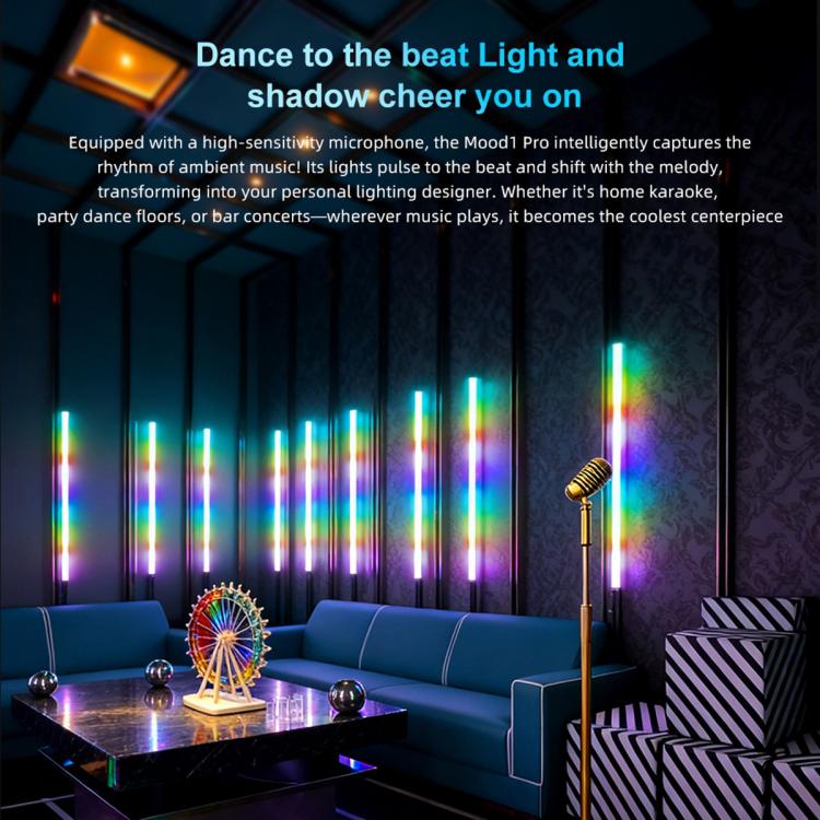 LUXCeO Mood1 Pro 90cm RGB Colorful Atmosphere Rhythm LED Stick Handheld Video Photo Fill Light, No Tripod