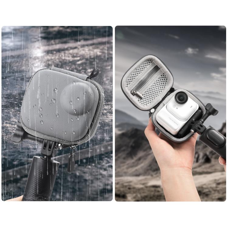 For Insta360 GO Ultra STARTRC Mini Portable Body Diamond Texture PU Storage Bag  - Grey