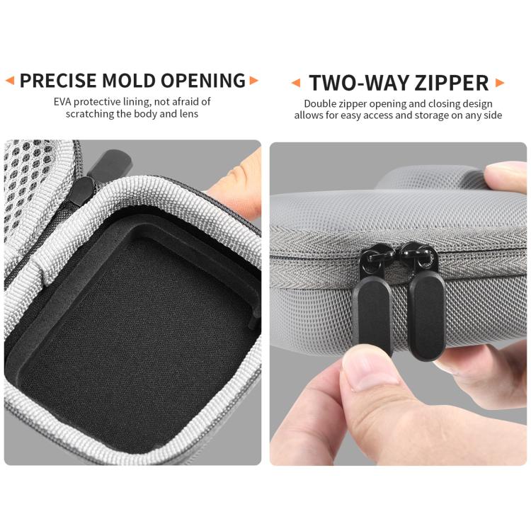 For Insta360 GO Ultra STARTRC Mini Portable Body Diamond Texture PU Storage Bag  - Grey