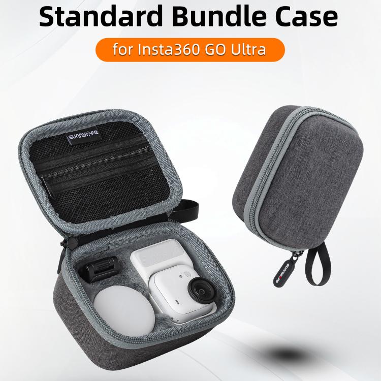 For Insta360 GO Ultra Sunnylife Standard Portable Protective Box Storage Bag  - Black